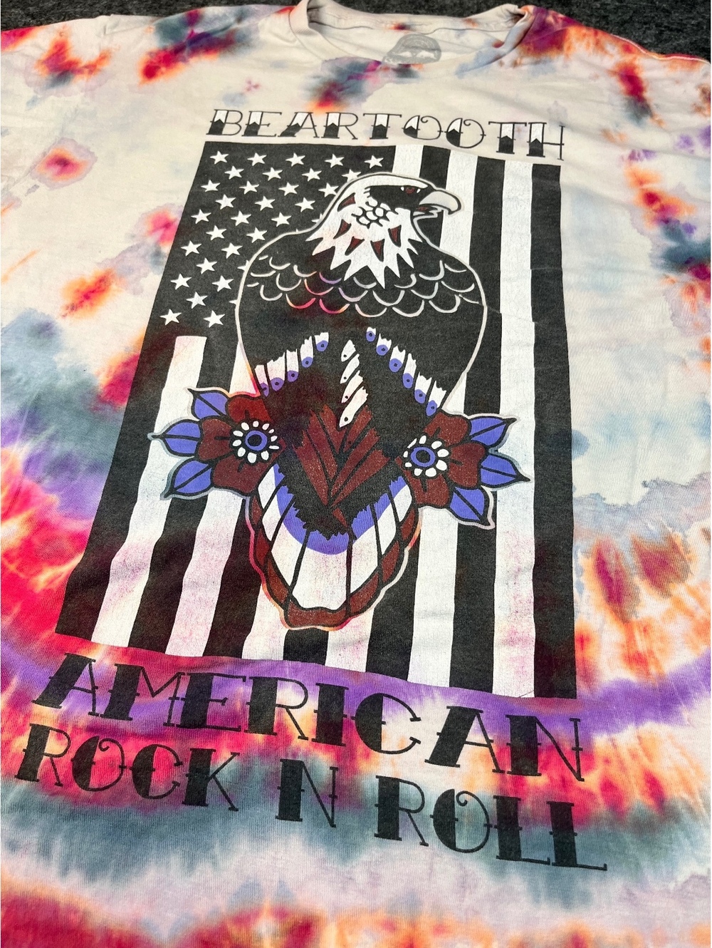 Beartooth American Rock N Roll Tie-Dye T-Shirt